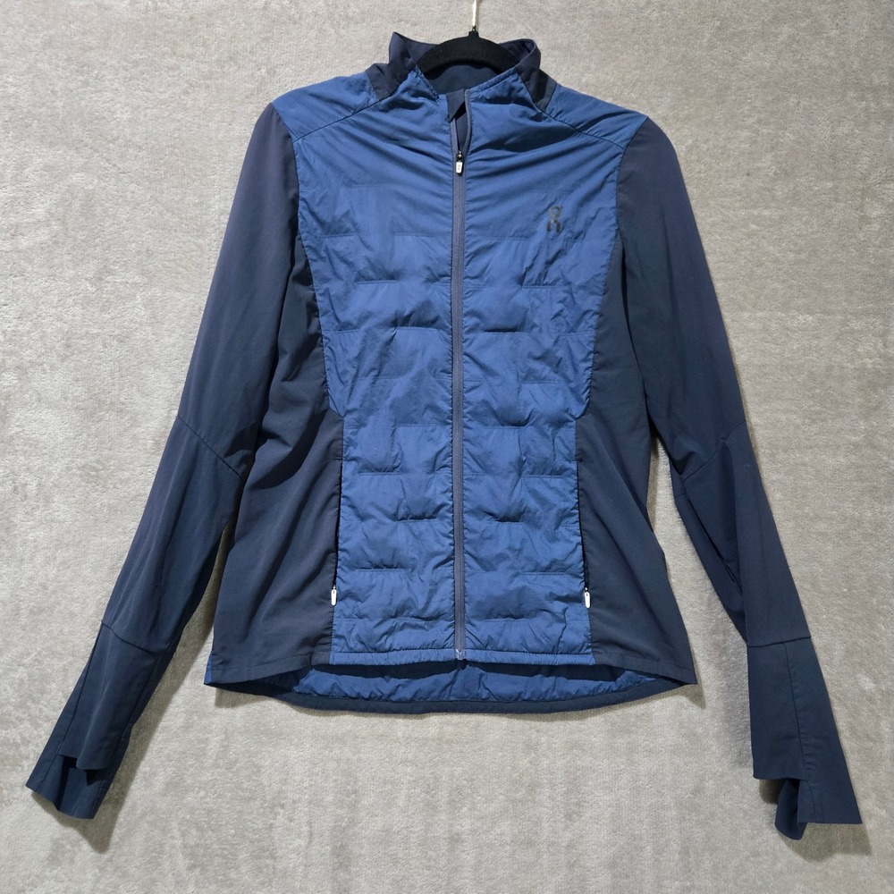 On Cloud Climate Jacket Womens‎ Small Blue Full Zip Lightweight Windbreaker